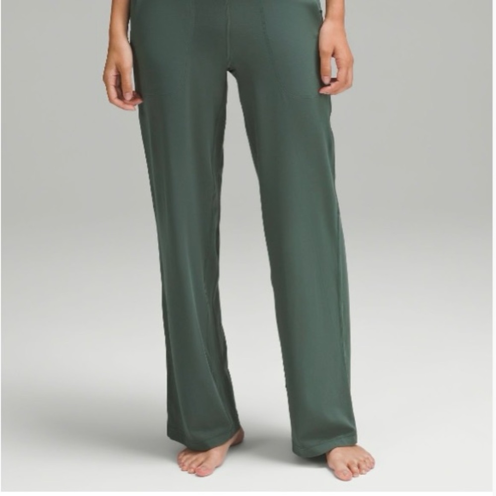 Dark Green Lululemon Align Wide-Leg Pants